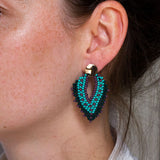 The Nomad – Kleurrijke handgemaakte statement oorbel (paars)