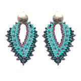 The Nomad – Kleurrijke handgemaakte statement oorbel (paars)