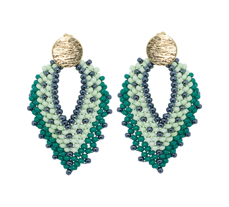 The Nomad – Kleurrijke handgemaakte statement oorbel