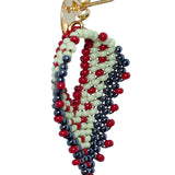 The Nomad – Kleurrijke handgemaakte statement oorbel rood/groen