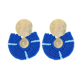 The Pioneer – Handgemaakte statement oorbellen uit Colombia - blauw