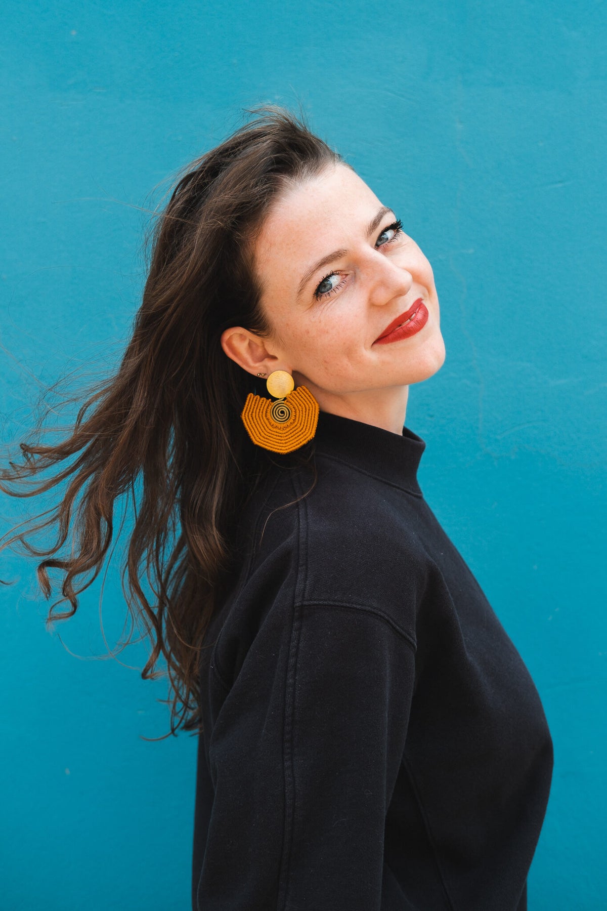 The Voyager - Roest Oranje Lichtgewicht Statement Oorbellen