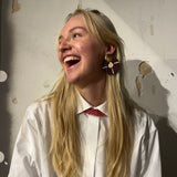 The Drifter - Handgemaakte glaskralen statement ketting in rood