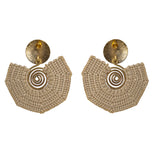 The Voyager - Beige Lichtgewicht Statement Oorbellen