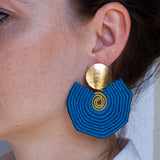 The Voyager - Blauwe Lichtgewicht Statement Oorbellen