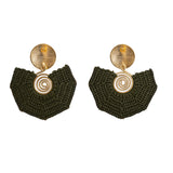 The Voyager - Khaki Lichtgewicht Statement Oorbellen