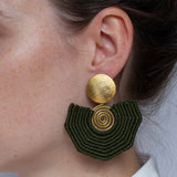 The Voyager - Khaki Lichtgewicht Statement Oorbellen