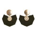 The Voyager - Khaki Lichtgewicht Statement Oorbellen