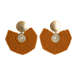 The Voyager - Roest Oranje Lichtgewicht Statement Oorbellen